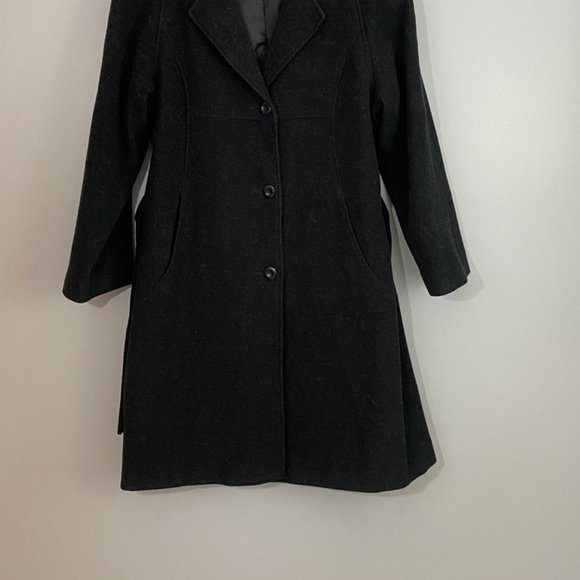 Sandro 100% Wool Belted Gray Coat w/ Pockets - Picture 2 of 8